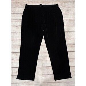 Chico's Travelers Slinky Wrinkle Free Straight Leg Pants In Black Size 3/XL/16
